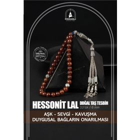 Osmanlı Doğaltaş Hessonit Lal 33lük - 6 mm Tesbih