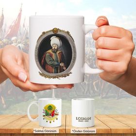 Osmanlı Padişahları Serisi - I.osman - Osman Gazi Fotoğrafı - Arma - Renkli Baskılı Kupa Bardak