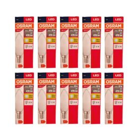 Osram 10'lu Paket Led Value 4.9W Sarı Işık E-14 470LM Ampul
