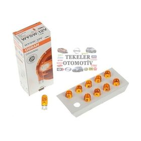 Osram 12 V 5 W Dipsiz T10 Turuncu 2 Adet Park Ampulü