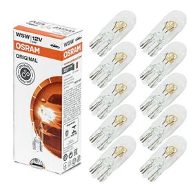 Osram 2825 T10 W5W Dipsiz 12V 10 Adet Park Gösterge Kadran Plaka Ampulü