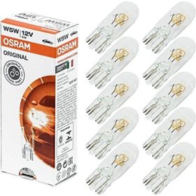 Osram 2825 T10 W5W Dipsiz 12V 10 Adet Park Gösterge Kadran Plaka Ampulü