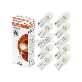 Osram 2825 T10 W5W Dipsiz 12V 10 Adet Park Gösterge Kadran Plaka Ampulü