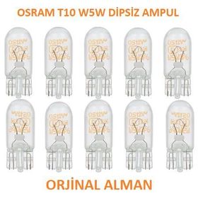 Osram 2825 W5W T10 Dipsiz 12V 5W 10 Adet Far Ampülü