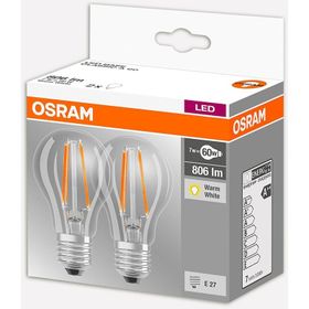 Osram 60 W Sarı Klasik E27 Duy 2'li Led Ampul