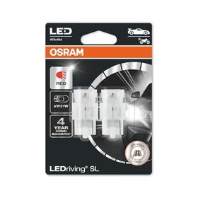 Osram 7505DRP 12V 1 Takım 2 Adet T20 Dipsiz Tek Devreli Kırmızı Led Ampul