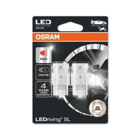 Osram 7505DRP 12V 1 Takım 2 Adet T20 Dipsiz Tek Devreli Kırmızı Led Ampul
