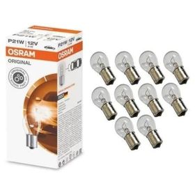 Osram 7506 P21W 93 Sinyal Stop 12V 21W 10 Adet Tek Duy Düz Far Ampülü
