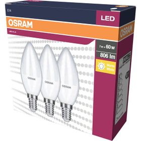 Osram Klasik Mum 7 W Sarı Mum E14 Duy 3'lü Led Ampul