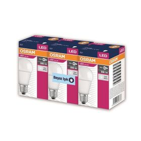 Osram Value 806LM E27 8.5W 3'lü Beyaz Işık Led Ampul