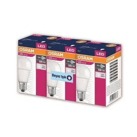 Osram Value 806LM E27 8.5W 3'lü Beyaz Işık Led Ampul