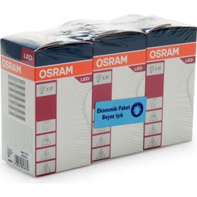 Osram Value 806LM E27 8.5W 3'lü Beyaz Işık Led Ampul