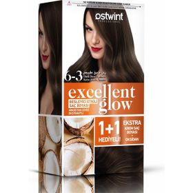 Ostwint Excellent Glow No.6.3 Koyu Kumral Dore 2 Adet Saç Boyası