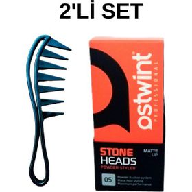 Ostwint Powder Wax Yeşil 20 ml Saç Pudrası + Geiş Aralık Wax Tarak