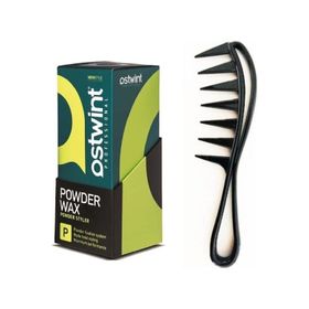 Ostwint Powder Wax Yeşil 20 ml Saç Pudrası + Geiş Aralık Wax Tarak