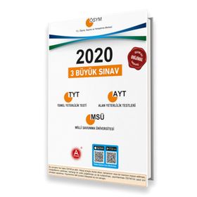 ÖSYM 2020 TYT AYT MSÜ Video Çözümlü Tıpkı Basım Orijinal Çıkmış Sorular-A Yayınları