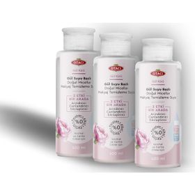 Otacı 3x400 ml Gül Kürü Gül Suyu Bazlı Doğal Micellar Makyaj Temizleme Suyu