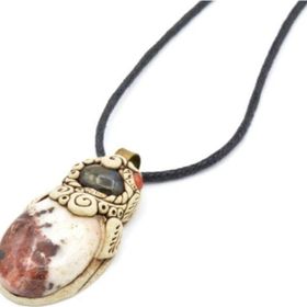 Otantik Doğal Labradorit Jasper 002 Kolye Ucu