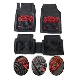 OtoLine Alfa Romeo Giulietta Krom Kırmızı 4D Ekstra Kanallı Havuzlu Paspas Seti