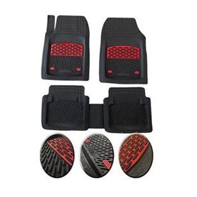 OtoLine Audi A3 1996-2003 Tek Kapı Krom Kırmızı 4D Ekstra Kanallı Havuzlu Paspas Seti