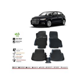 OtoLine Audi A3 HB 2013 Model Siyah 4D Havuzlu Paspas