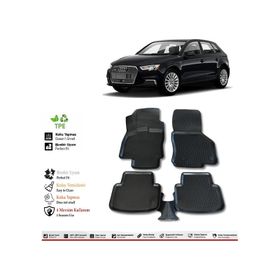 OtoLine Audi A3 HB 2013 Model Siyah 4D Havuzlu Paspas