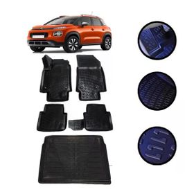 OtoLine Citroen C3 Aircros 2019-2022 Arası 4D Havuzlu Oto Paspas Bagaj Set