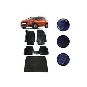 OtoLine Citroen C3 Aircros 2019-2022 Arası 4D Havuzlu Oto Paspas Bagaj Set