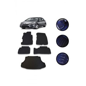 OtoLine Civic FD6 Sedan 2007-2012 Arası 4D Havuzlu Oto Paspas Bagaj Set