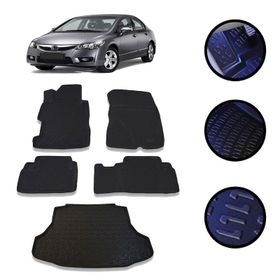 OtoLine Civic FD6 Sedan 2007-2012 Arası 4D Havuzlu Oto Paspas Bagaj Set