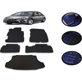 OtoLine Civic FD6 Sedan 2007-2012 Arası 4D Havuzlu Oto Paspas Bagaj Set