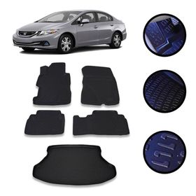 OtoLine Civic FD7 Sedan 2012-2016 Arası 4D Havuzlu Oto Paspas Bagaj Set