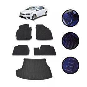 OtoLine Corolla Sedan 2013-2019 Arası 4D Havuzlu Oto Paspas Ve Bagaj Set