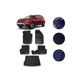 OtoLine Dacia Duster 4X2 2018-2022 Arasi 4D Havuzlu Oto Paspas Bagaj Set