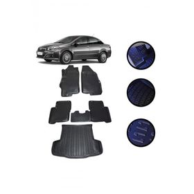 OtoLine Fiat Linea 2007-2021 Arası 4D Bagaj Seti ve Oto Havuzlu Paspas