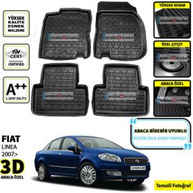 OtoLine Fiat Linea 3D Siyah Oto Paspas Seti