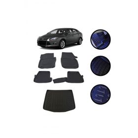 OtoLine Focus 3 Sedan 2011-2015 Arası 4D Bagaj Seti ve Oto Havuzlu Paspas