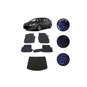 OtoLine Focus 4 Sedan 2015-2019 Arası 4D Bagaj Seti ve Oto Havuzlu Paspas