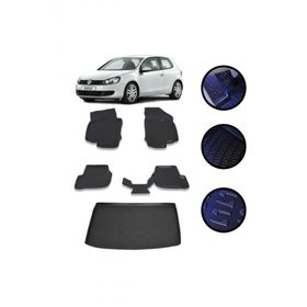 OtoLine Golf 5-6 2003-2012 Arasi 4D Havuzlu Oto Paspas Ve Bagaj Set