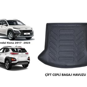 OtoLine Hyundai Kona 2018 Model Çift Cepli Bagaj Havuzu