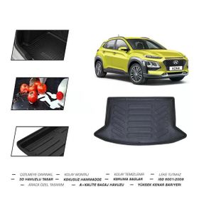 OtoLine Hyundai Kona 2019 Model Çift Cepli Bagaj Havuzu