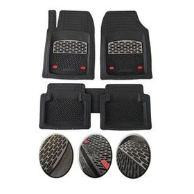 OtoLine Jeep Commander 2006-2010 Krom Gümüş 4D Ekstra Kanallı Havuzlu Paspas Seti