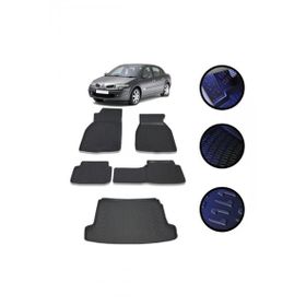 OtoLine Megane 2 Sedan 2002-2009 Arasi 4D Havuzlu Oto Paspas Ve Bagaj Set