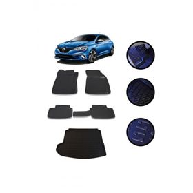 OtoLine Megane 4 Sedan Sl Klk 2016-2022 4D Havuzlu Oto Paspas Bagaj Set