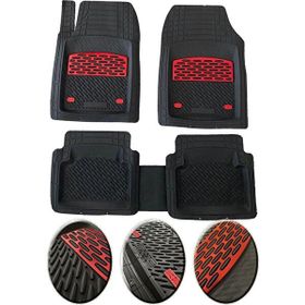 OtoLine Mitsubishi Lancer Evo 10 Krom Kırmızı 4D Ekstra Kanallı Havuzlu Paspas Seti