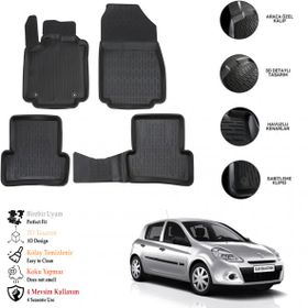 OtoLine Renault Clio 3 2005-2012 3D Havuzlu Paspas