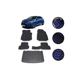 OtoLine Renault Clio 5 Hb 2019 Ve Sonrasi 4D Havuzlu Oto Paspas Ve Bagaj Set