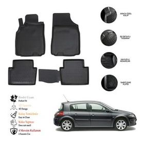 OtoLine Renault Megane 2 2004-2009 3D Havuzlu Paspas