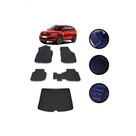 OtoLine Skoda Karoq 2017-2022 Arasi 4D Havuzlu Oto Paspas Ve Bagaj Set
