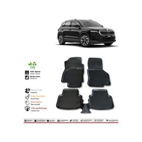 OtoLine Skoda Karoq 2022 Model 4D Havuzlu Paspas